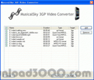 MusicalSky 3GP Video Converter screenshot